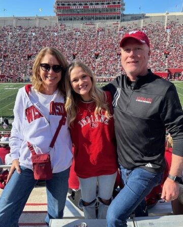 Beth at Badger game