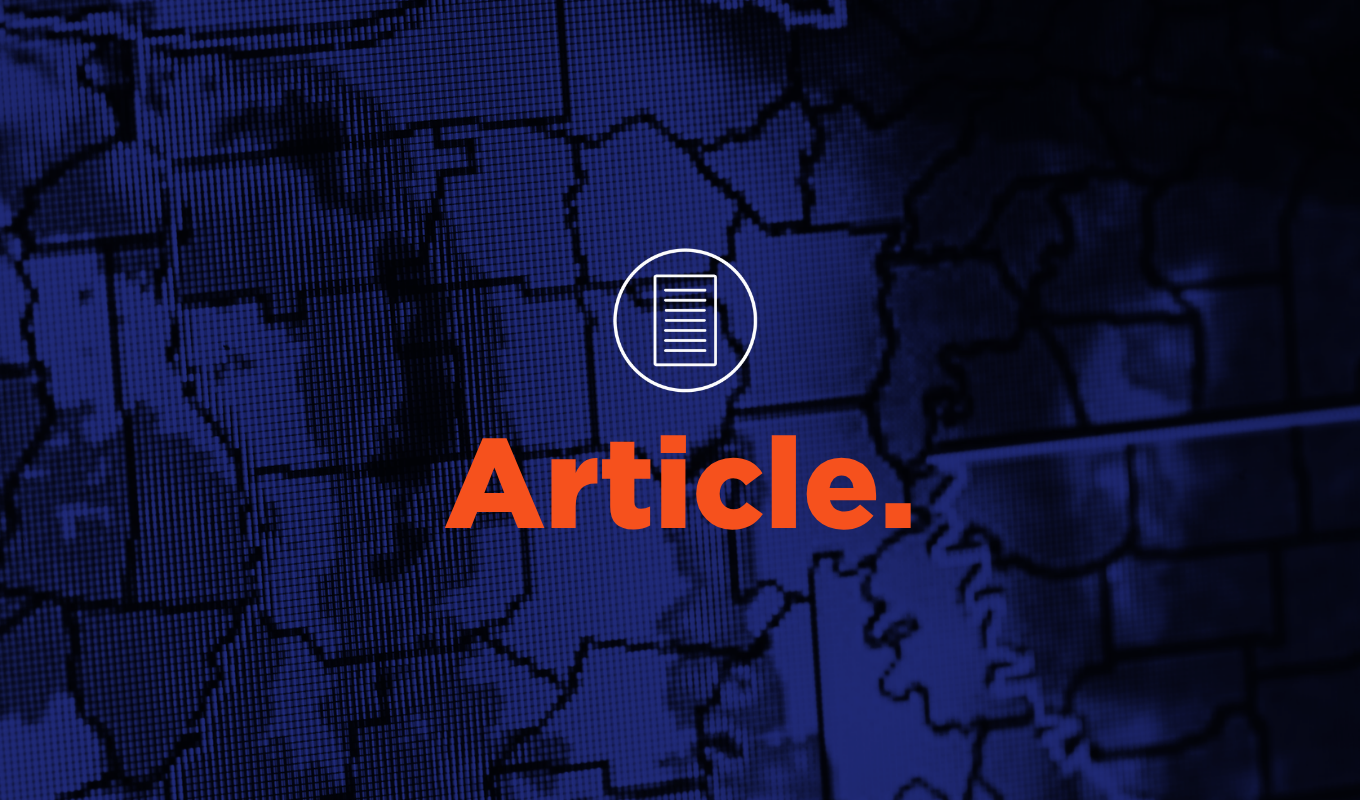 Article thumbnail featuring a map graphic with a document icon and bold orange text reading “Article.”