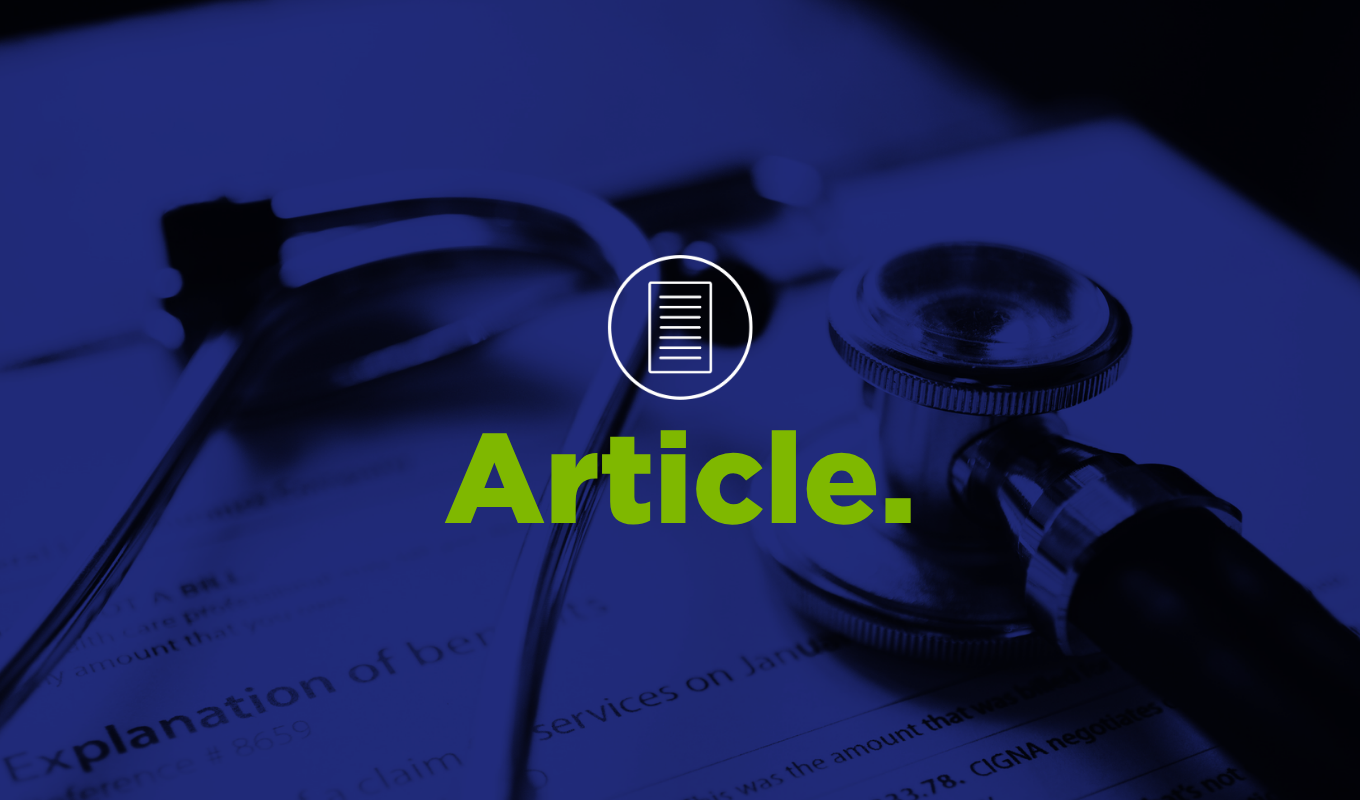 Article thumbnail with a stethoscope resting on healthcare and insurance documents.
