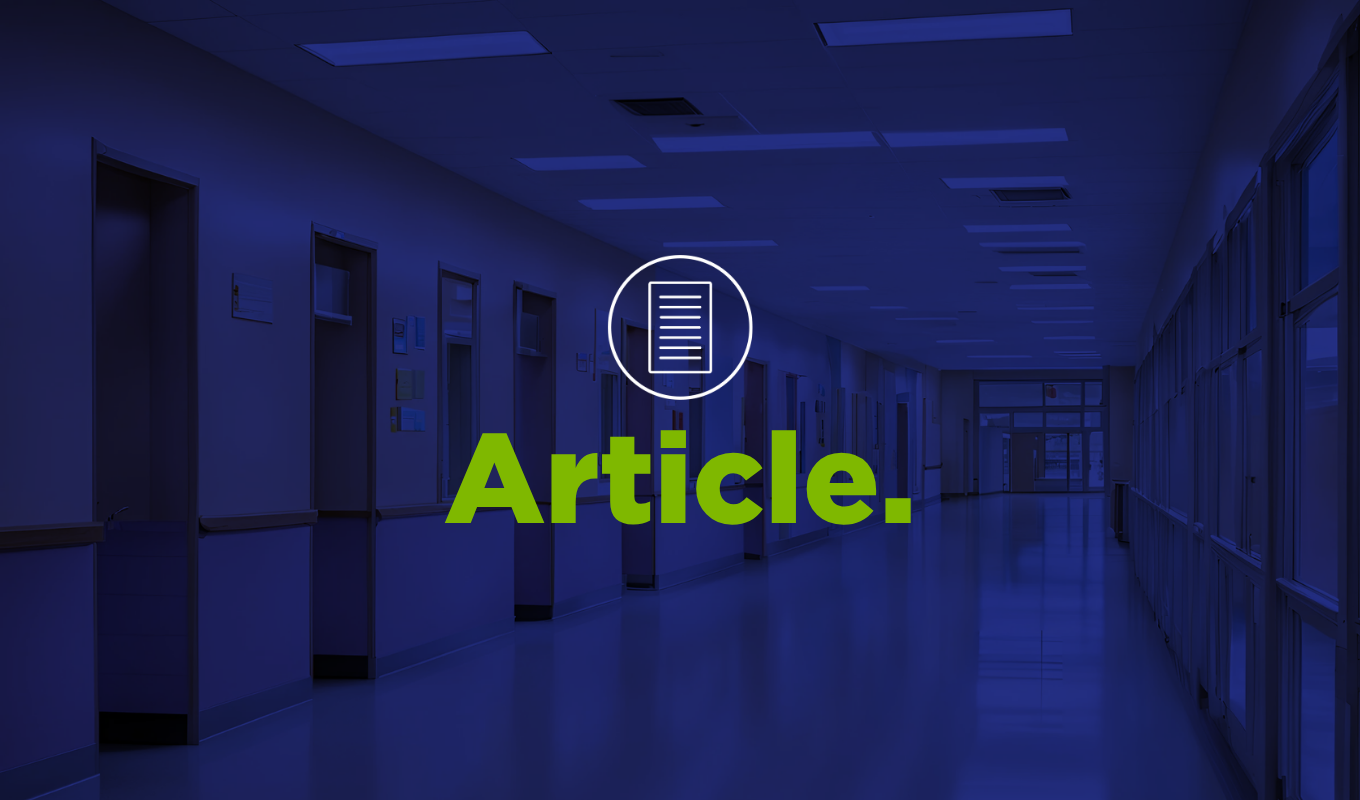 Article thumbnail showing a school or institutional hallway with a document icon.